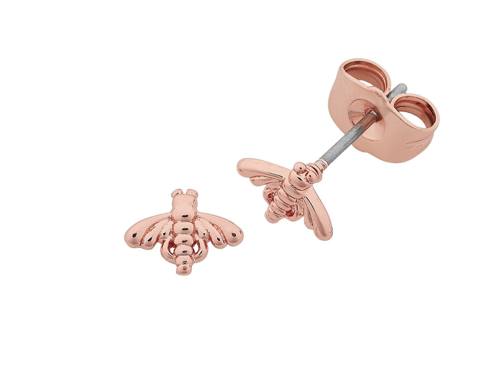 Buy Petite Bee Earrings - Rose Gold by Liberte - at White Doors & Co