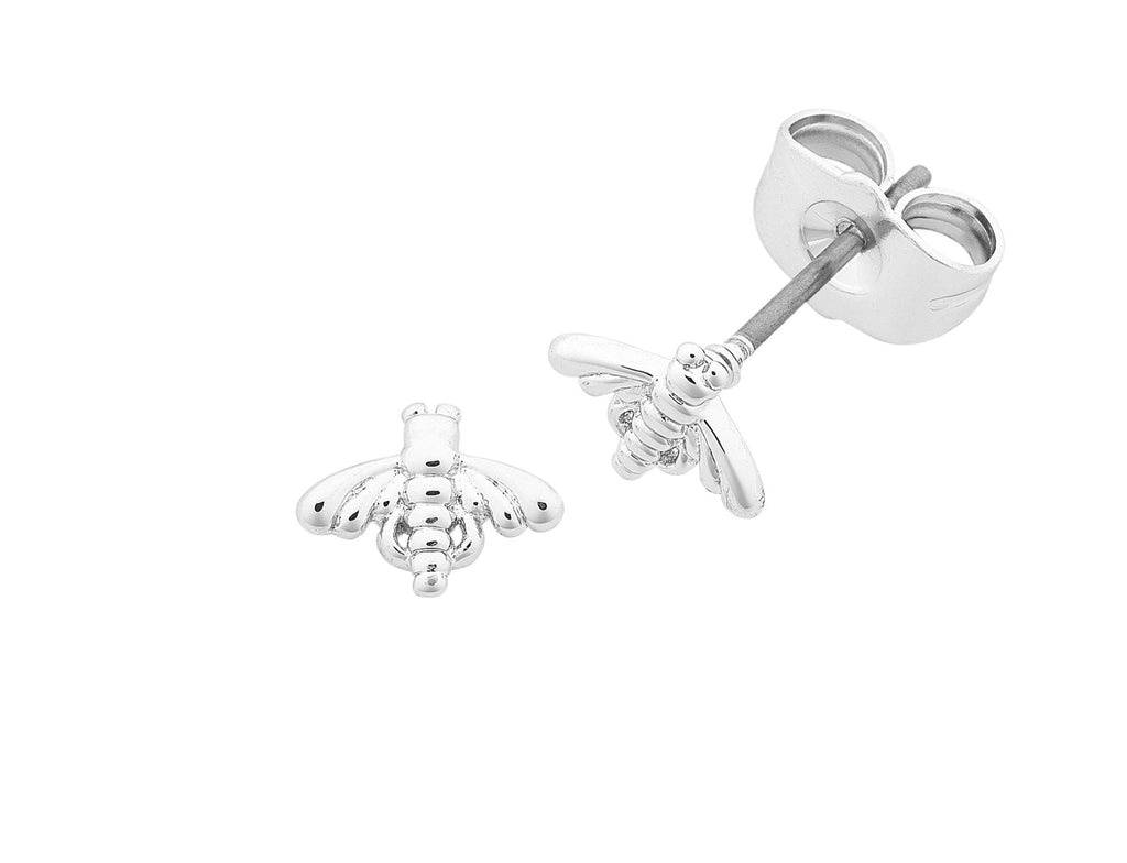 Buy Petite Bee Earrings - Silver by Liberte - at White Doors & Co