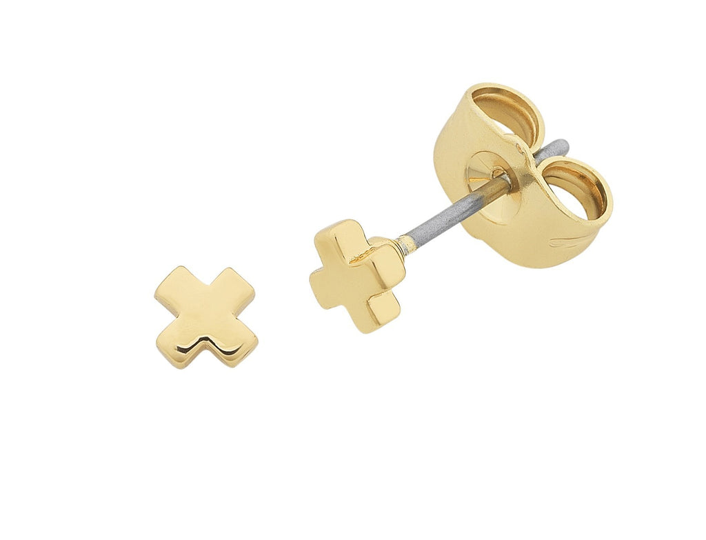 Buy Petite Cross Earrings - Gold by Liberte - at White Doors & Co