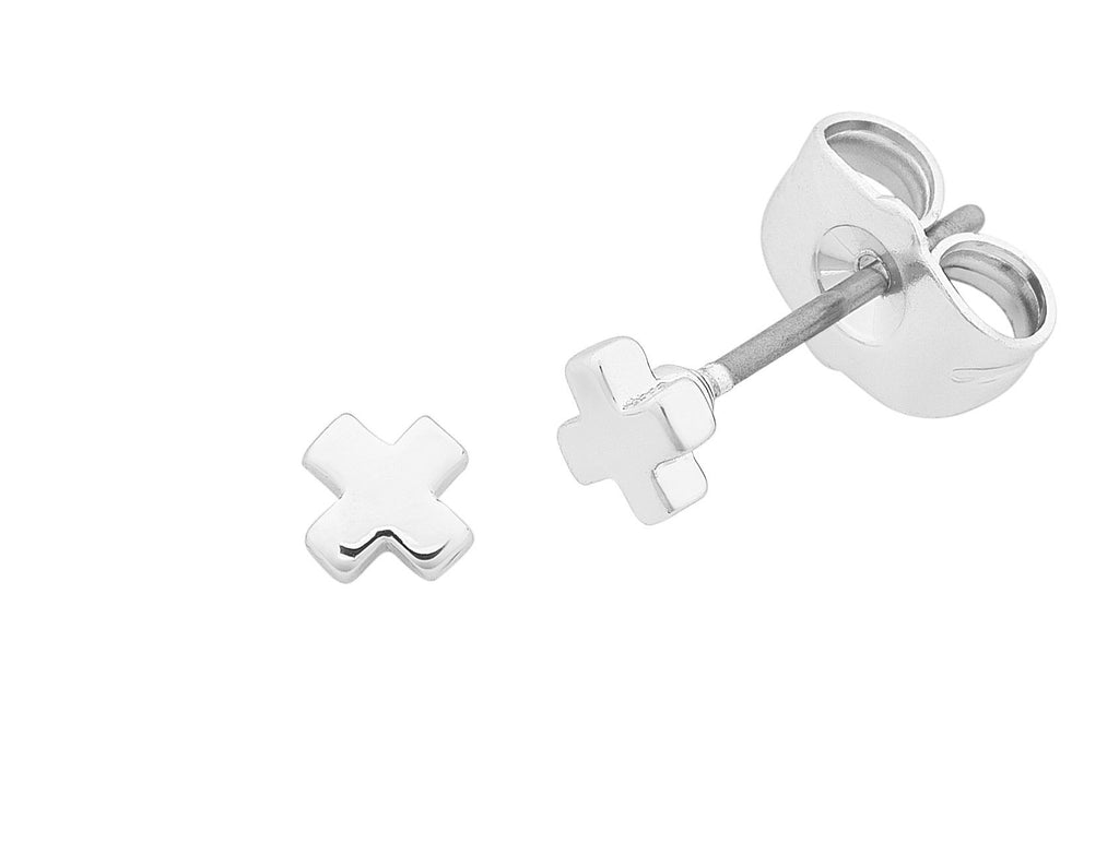 Buy Petite Cross Earrings - Silver by Liberte - at White Doors & Co