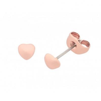 Buy Petite Earrings Heart - Rose Gold by Liberte - at White Doors & Co