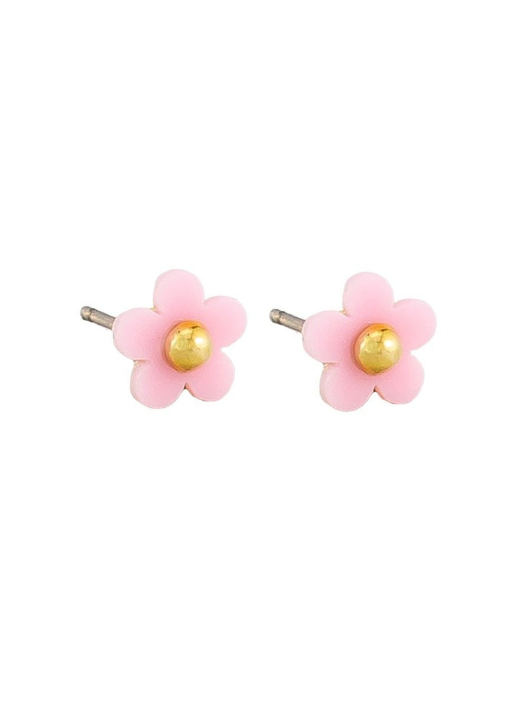 Buy Pink Baby Flower Button Studs by Tiger Tree - at White Doors & Co