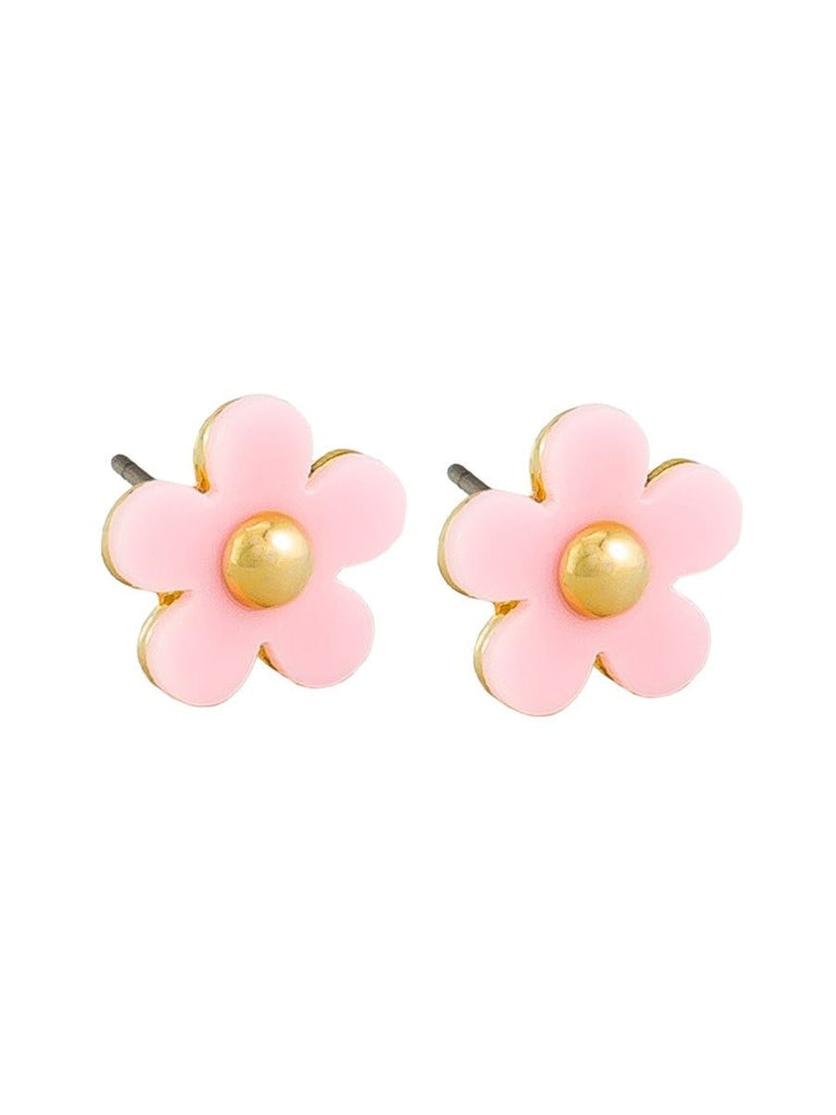 Buy Pink Flower Button Studs by Tiger Tree - at White Doors & Co