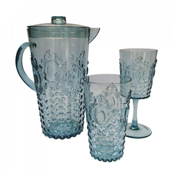 Buy Pitcher Acrylic - Aqua by Flair - at White Doors & Co