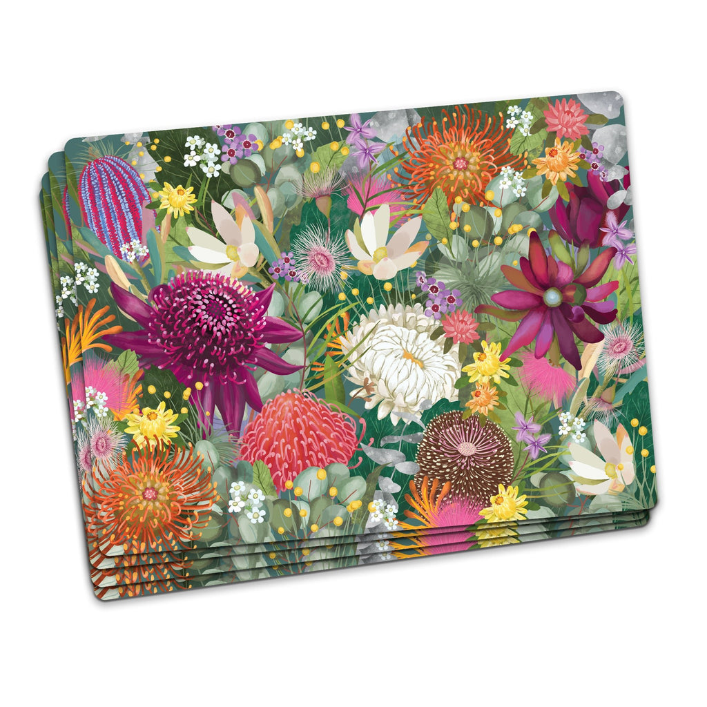 Buy Placemat Set Bush Blooms by La La Land - at White Doors & Co