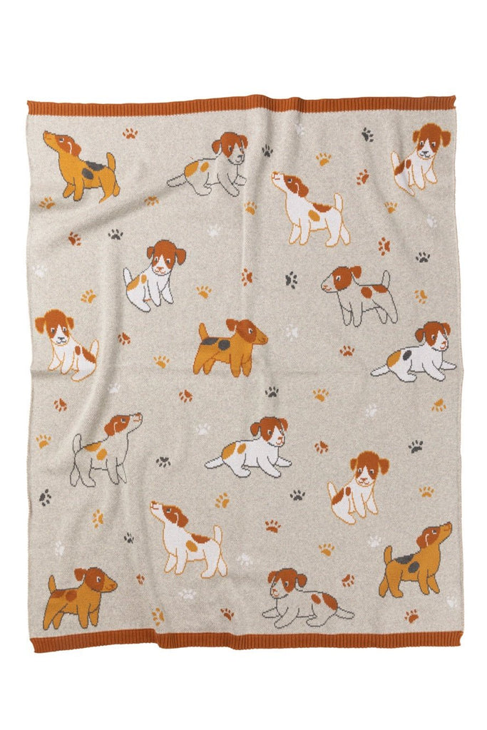 Buy Playful Puppies Blanket by Indus Design - at White Doors & Co