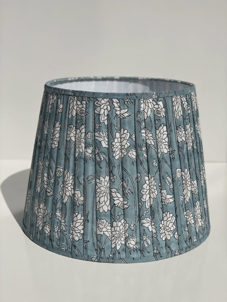 Buy Pleated Tapered Lampshade - Pale Blue by Ruby Star Traders - at White Doors & Co