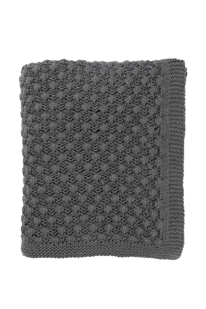 Buy Popcorn Throw - Charcoal by Indus Design - at White Doors & Co
