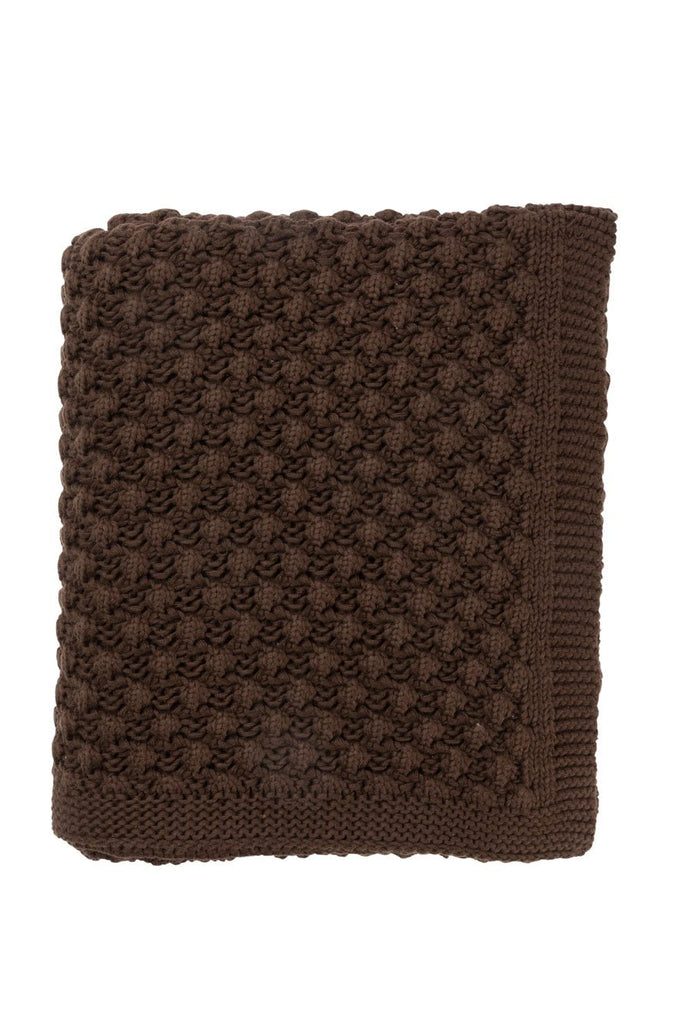 Buy Popcorn Throw -Chocolate by Indus Design - at White Doors & Co