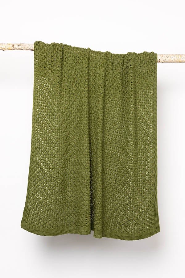 Buy Popcorn Throw -Olive by Indus Design - at White Doors & Co