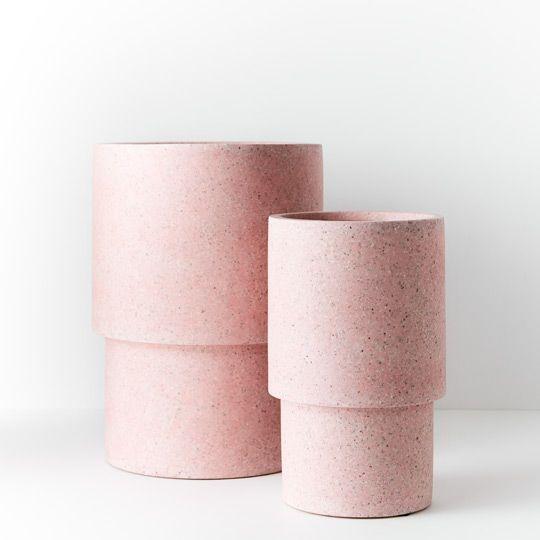 Buy Pot Cenzo Optic Rose Pink (L) by Floral Interiors - at White Doors & Co