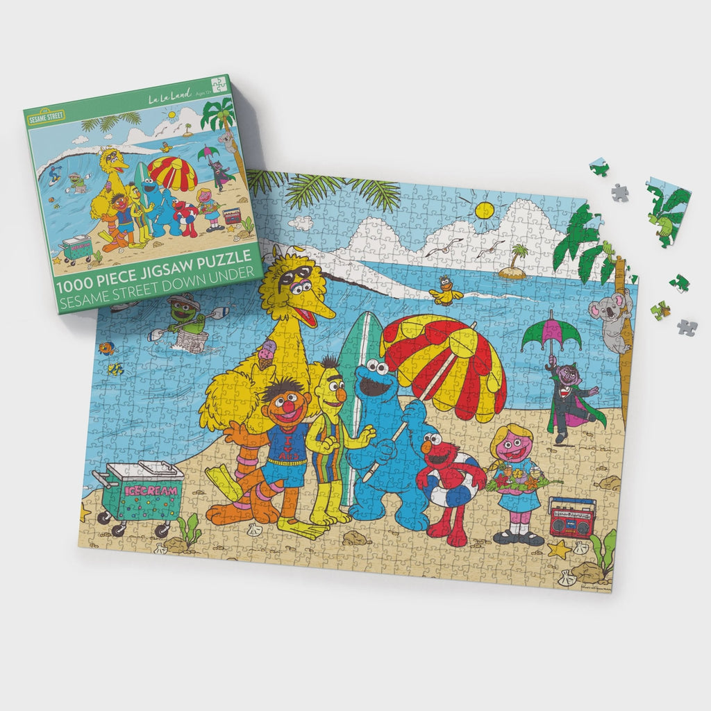 Buy Puzzle 1000 Sesame Street Down Under by La La Land - at White Doors & Co