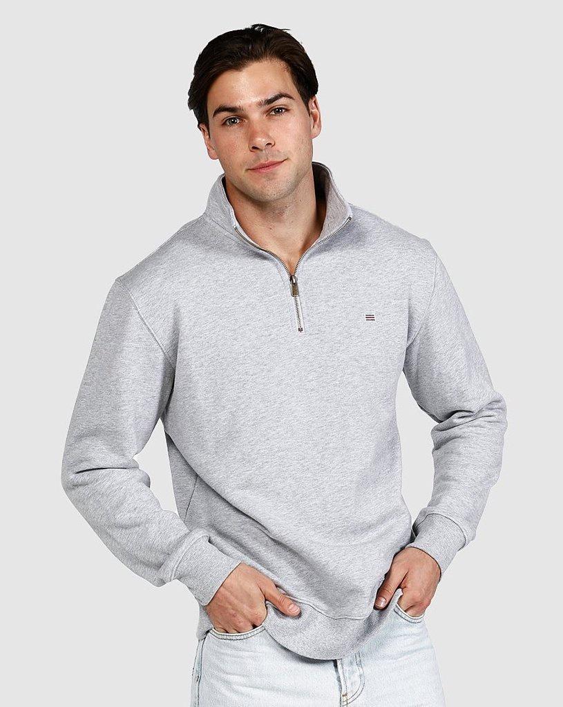 Buy Quarter Zip - Marle Grey by ORTC - at White Doors & Co
