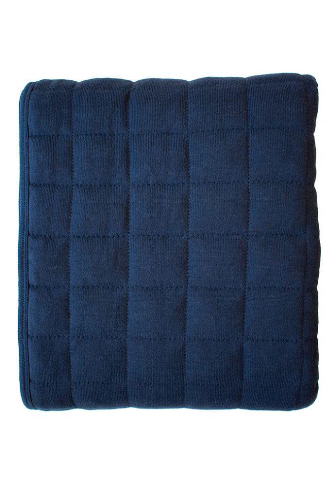 Buy Quilted Cot Blanket - Indigo by Indus Design - at White Doors & Co