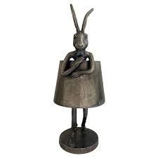 Buy Rabbit Lamp Raw New Pewter by Ruby Star Traders - at White Doors & Co