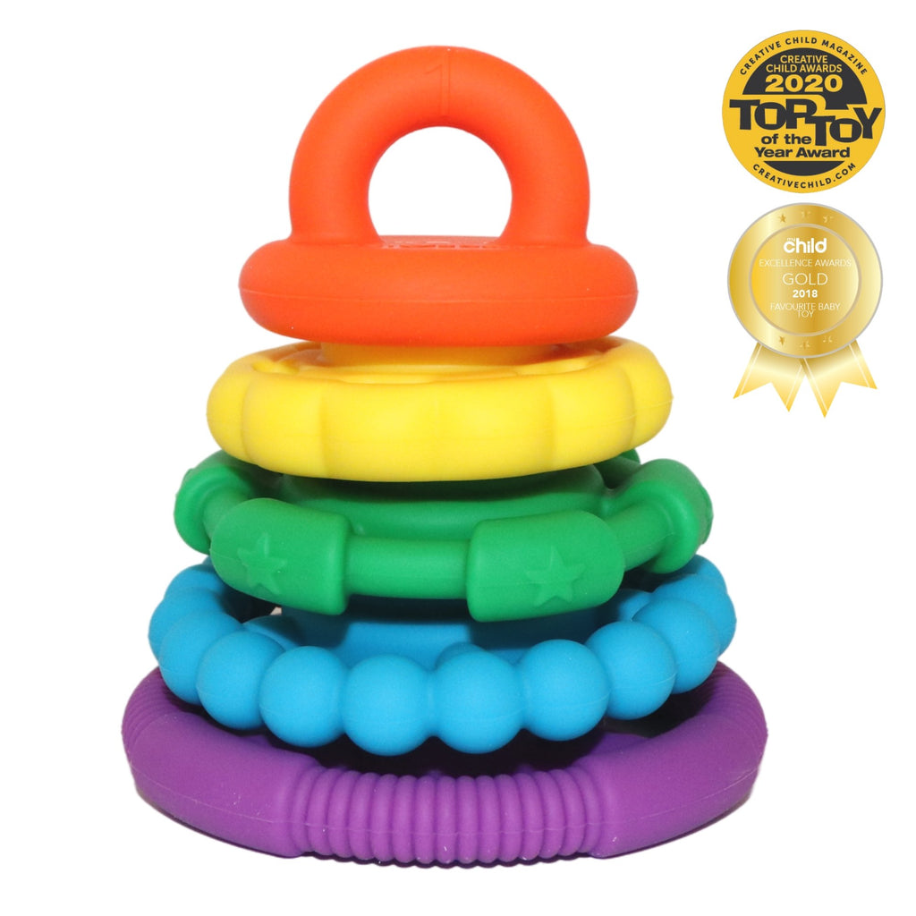 Buy Rainbow Stacker & Teether Toy - Bright by Jellystone - at White Doors & Co