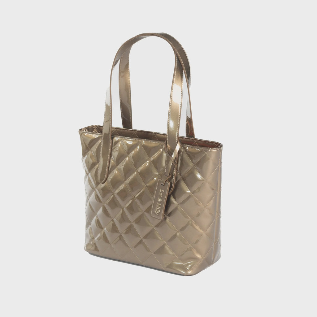 Buy Remi Tote in Bronze by Liv & Milly - at White Doors & Co