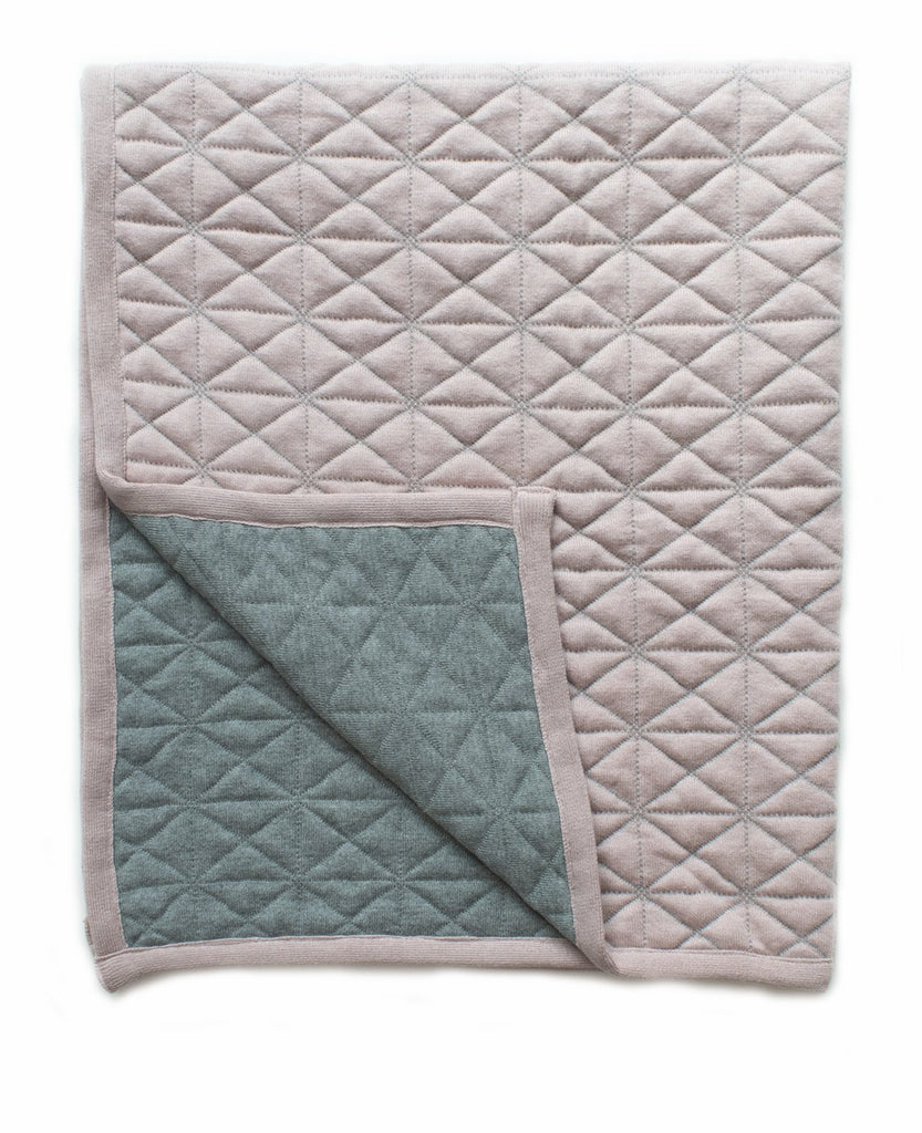Buy Reversible Quilted Blanket Blush by Indus Design - at White Doors & Co