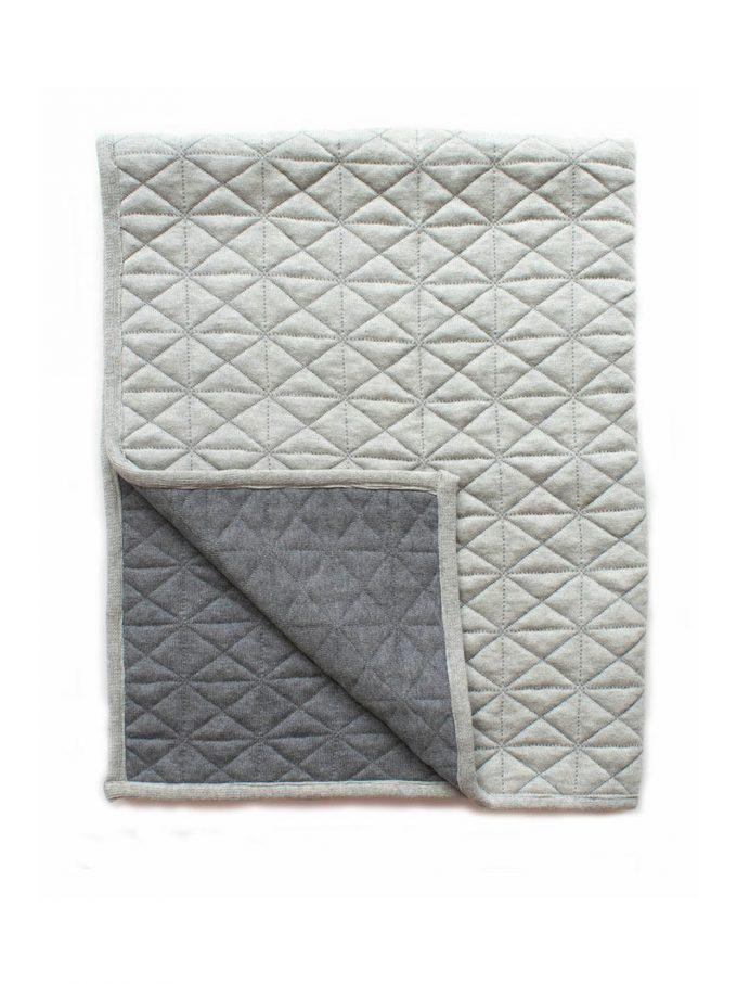 Buy Reversible Quilted Blanket Grey by Indus Design - at White Doors & Co
