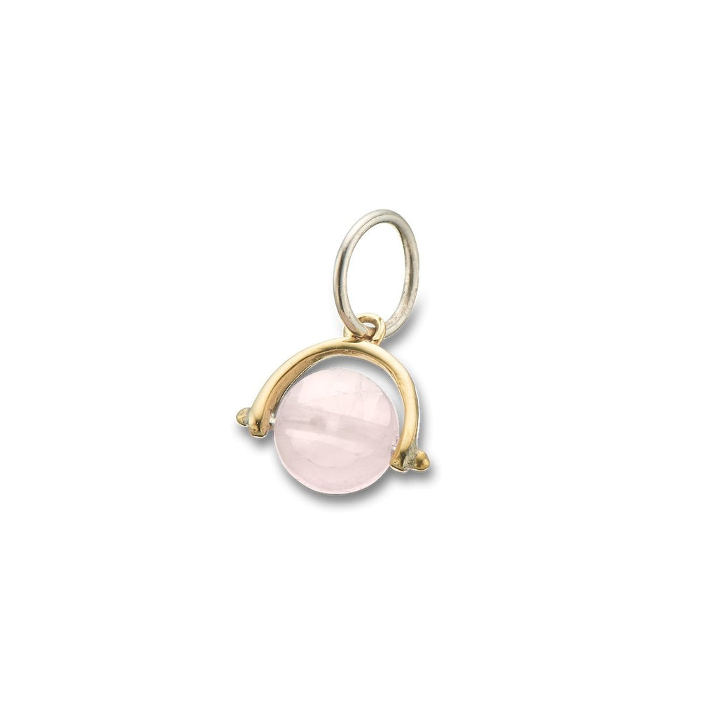 Buy Rose quartz love spinner charm by Palas - at White Doors & Co