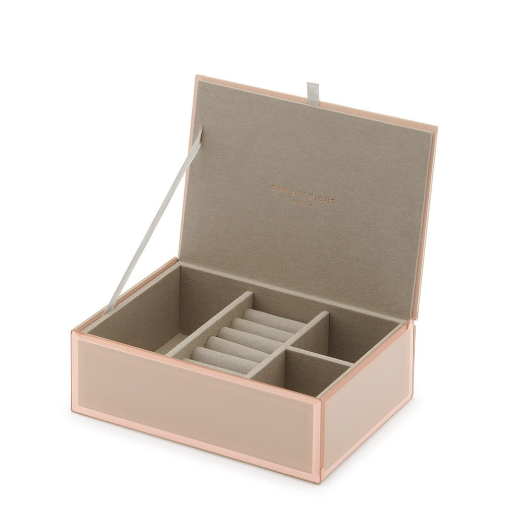 Buy Sara Blush Medium Jewellery Box by P S Home and Living - at White Doors & Co