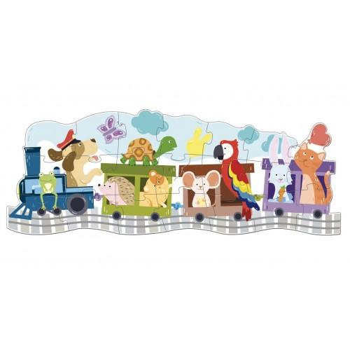 Buy Sassi Travel Giant Puzzle & Books -Animals on a Train by Axis - at White Doors & Co