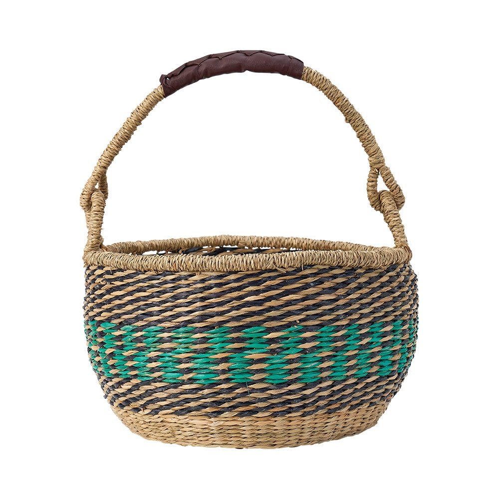 Buy Seagrass Basket- Aqua by Annabel Trends - at White Doors & Co