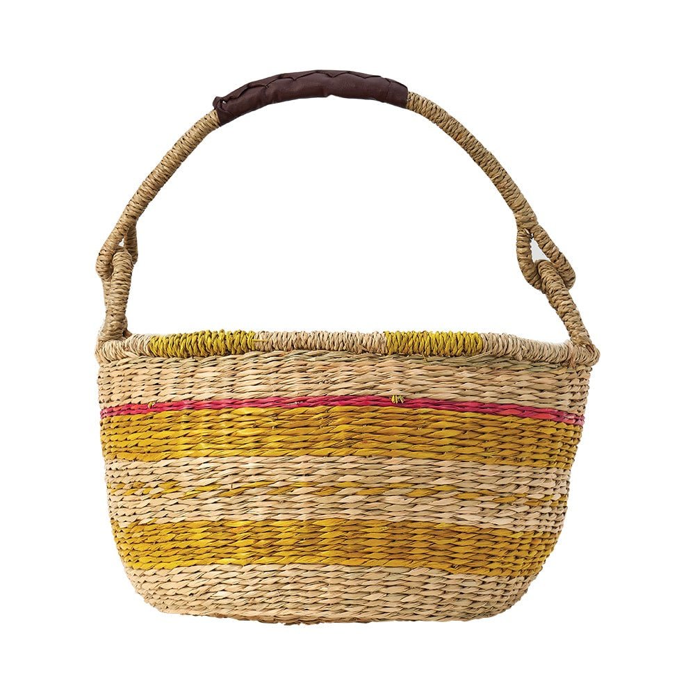 Buy Seagrass Basket - Yellow by Annabel Trends - at White Doors & Co