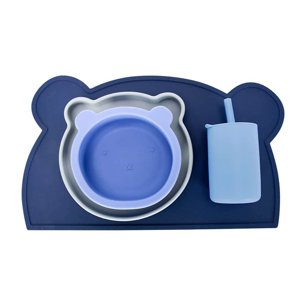 Buy Silicone 4pc Dinner Set - Bear by Annabel Trends - at White Doors & Co