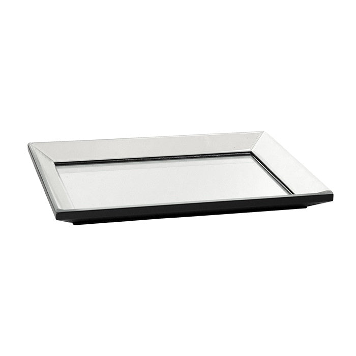 Buy Silver Deep Mirror Rectangular Tray - Large by Swing - at White Doors & Co