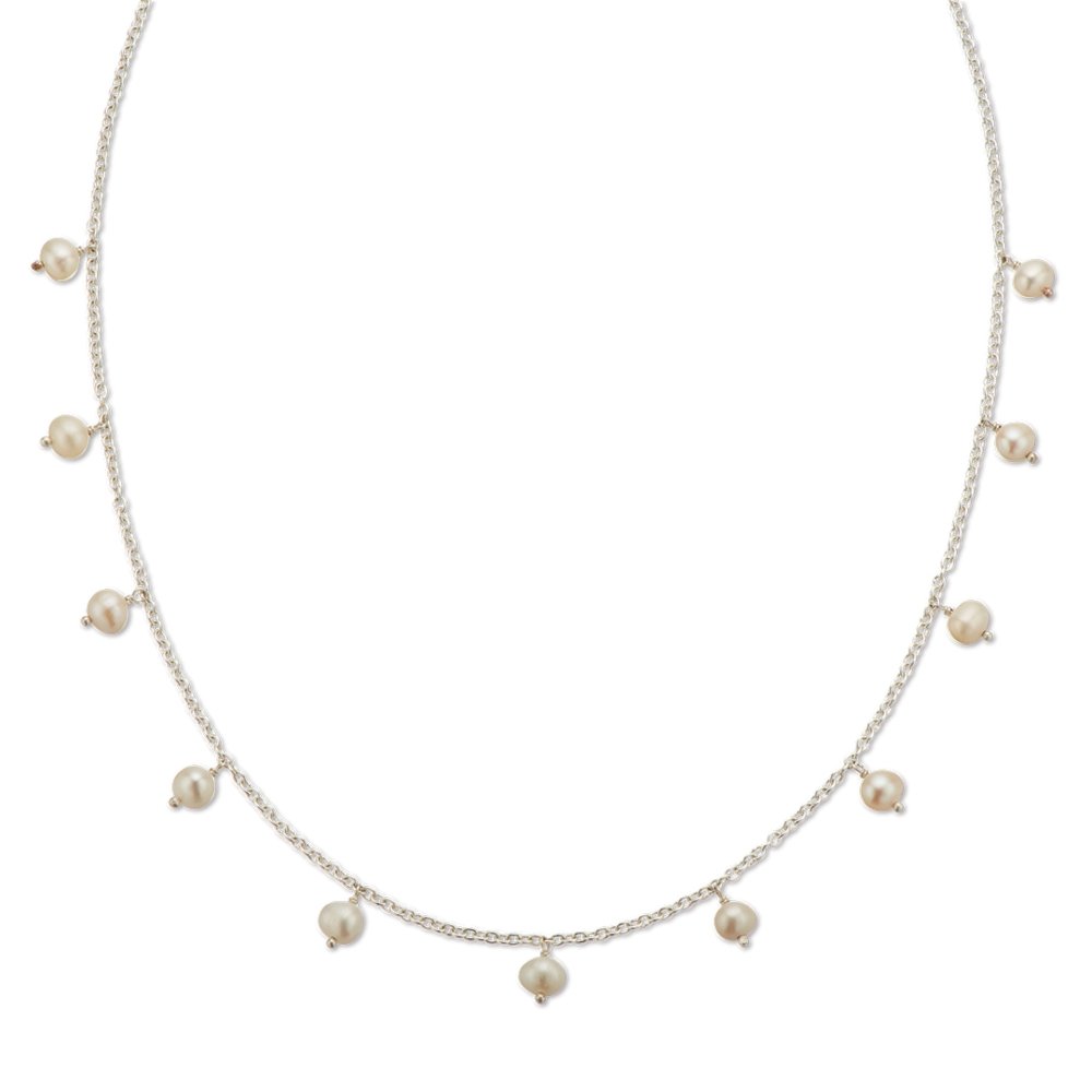 Buy Silver Pearl Necklace by Palas - at White Doors & Co