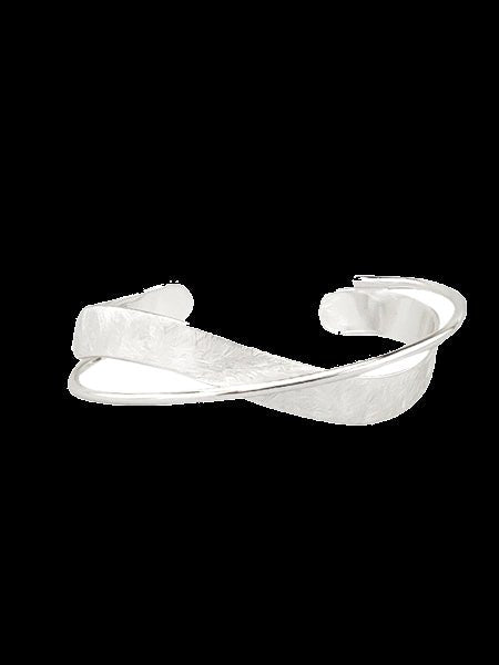 Buy Silver Scratched Twist Bangle by Tiger Tree - at White Doors & Co