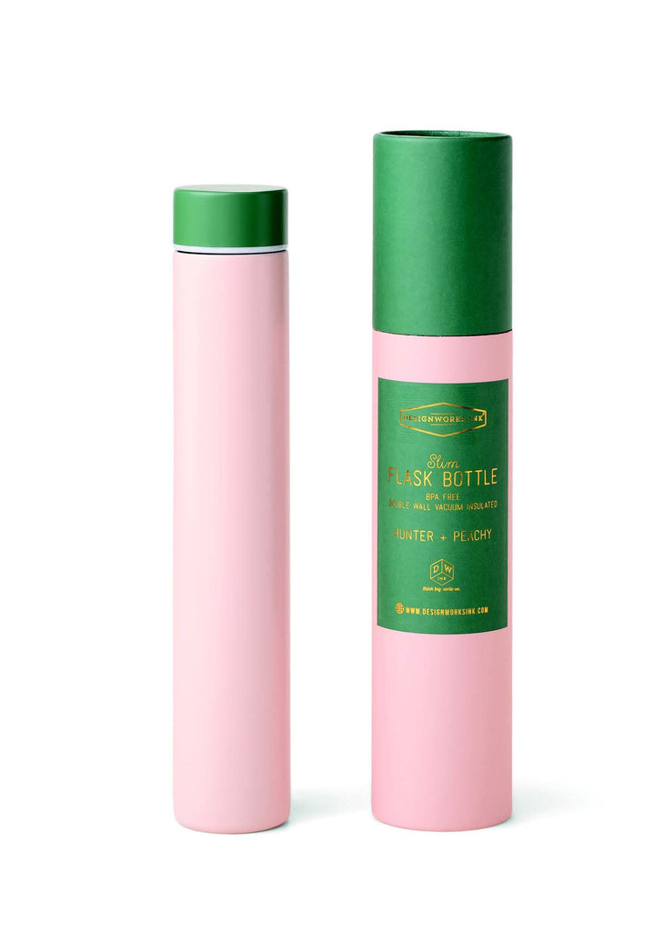 Buy Slim Flask - Blush / Green by Gentleman's Hardware - at White Doors & Co