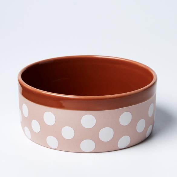 Buy Small Woof Bowl - Pink Spot by Miss Jones - at White Doors & Co