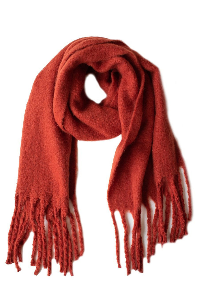 Buy Solid Hem Scarf Brick by Indus Design - at White Doors & Co