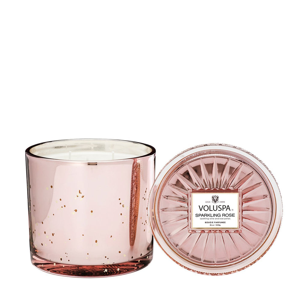 Buy Sparkling Rose Grande Candle by Voluspa - at White Doors & Co
