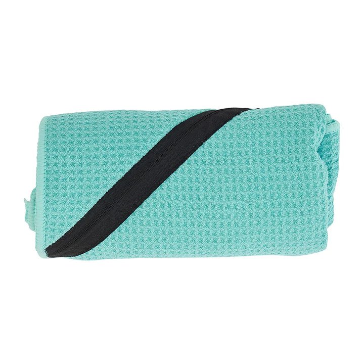 Buy Sports Towel - Waffle Zip - Aqua by Annabel Trends - at White Doors & Co