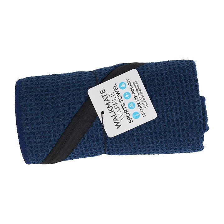 Buy Sports Towel - Waffle Zip - Navy by Annabel Trends - at White Doors & Co