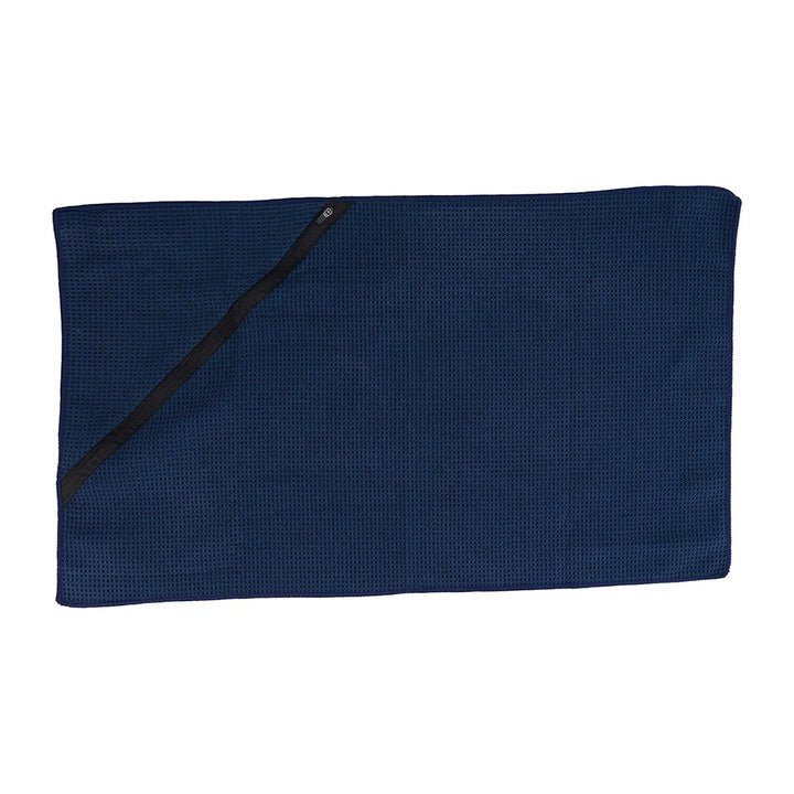 Buy Sports Towel - Waffle Zip - Navy by Annabel Trends - at White Doors & Co