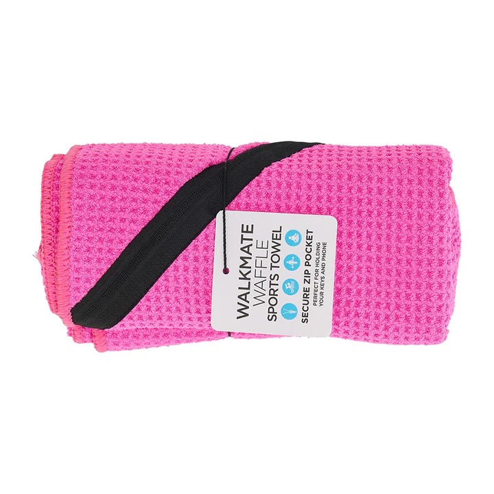 Buy Sports Towel - Waffle Zip - Pink by Annabel Trends - at White Doors & Co