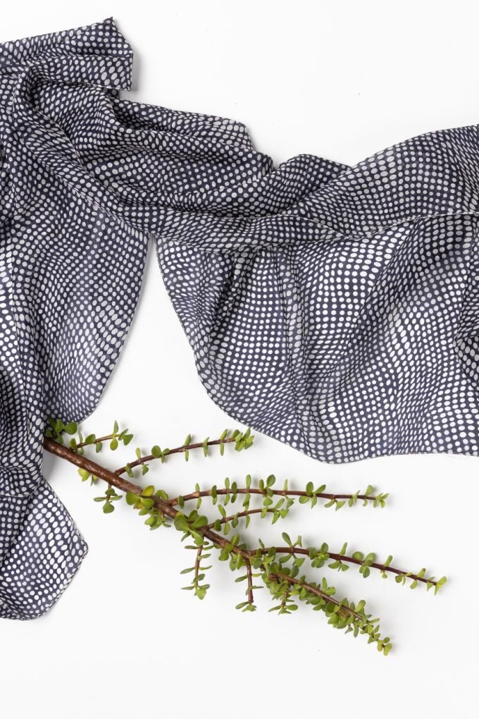 Buy Spot Silk Scarf - Indigo by Indus Design - at White Doors & Co
