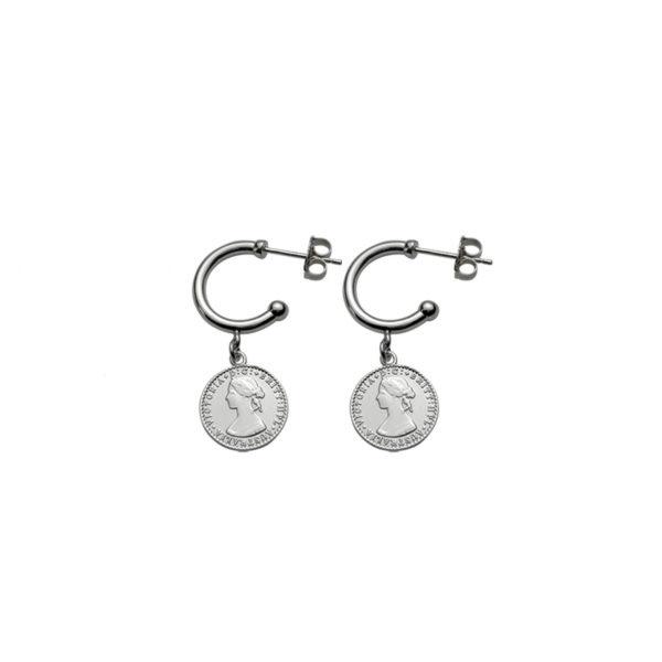 Buy SS Open Hook Stud Earrings - Aust Token by Von Treskow - at White Doors & Co