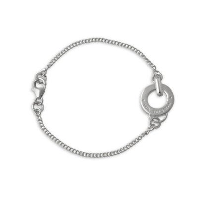 Buy Sterling Silver Curb Chain Bracelet -VT Disc by Von Treskow - at White Doors & Co