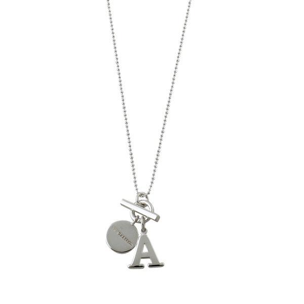 Buy Sterling Silver Fine Ball Chain Initial A by Von Treskow - at White Doors & Co