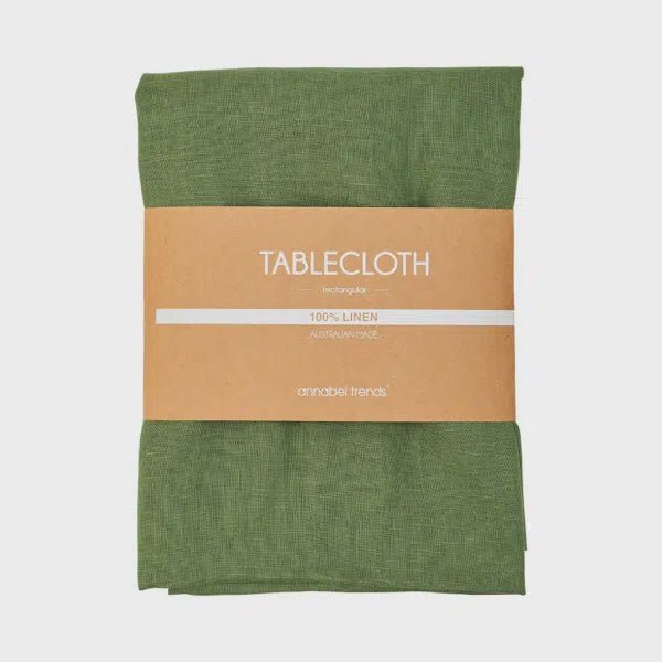 Buy Tablecloth – Linen – Bush Green by Annabel Trends - at White Doors & Co