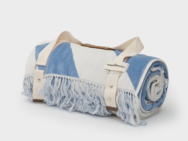 Buy THE BEACH BLANKET - CLASSIC BLUE SPIRAL by Business & Pleasure - at White Doors & Co