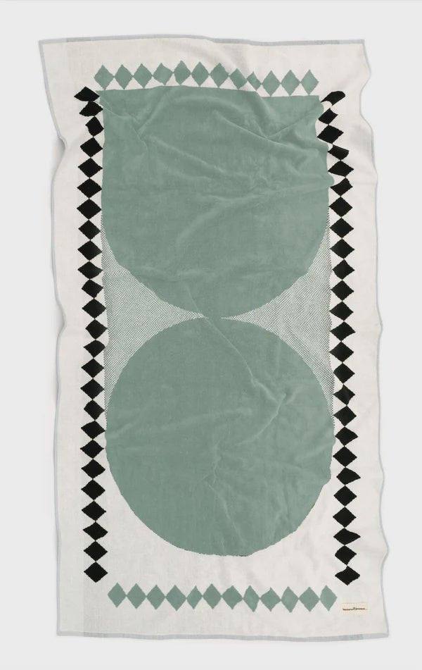 Buy THE BEACH TOWEL - GREEN DIAMOND by Business & Pleasure - at White Doors & Co