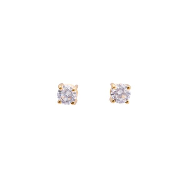 Buy VT Cubic Ziconia Studs -YG (4mm) by Von Treskow - at White Doors & Co