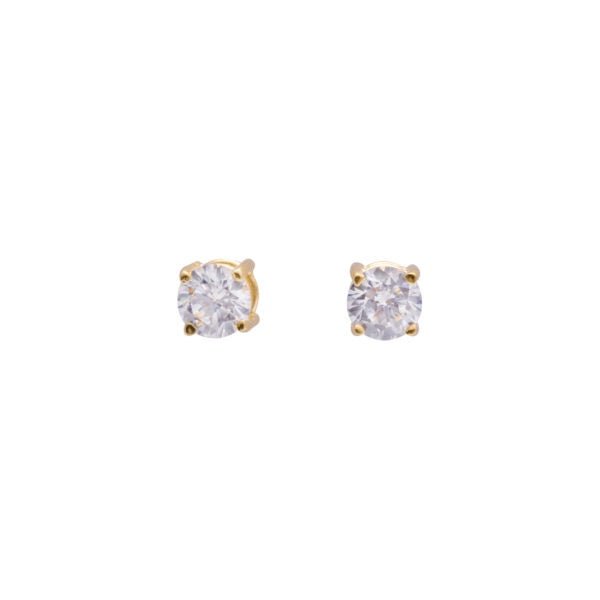 Buy VT Cubic Ziconia Studs - YG (6mm) by Von Treskow - at White Doors & Co