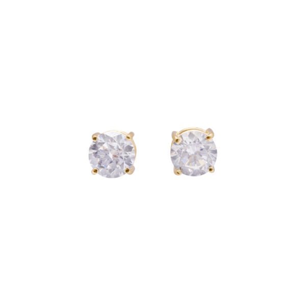 Buy VT Cubic Ziconia Studs - YG (8mm) by Von Treskow - at White Doors & Co